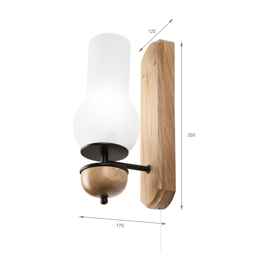 Brilagi - LED Seinavalgusti COTTAGE 1xE14/40W/230V tamm/valge