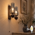 BRILAGI - LED-seinavalgusti COTTAGE 2xE14/40W/230V pöök/suitsuhall