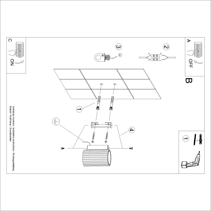 Brilagi - LED seinavalgusti CRESTO 1xGU10/10W/230V 10 cm kreemivärvi