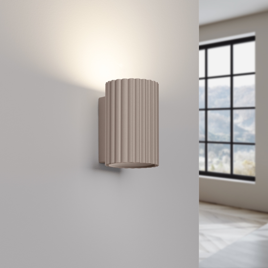 Brilagi - LED-seinavalgusti CRESTO 1xGU10/10W/230V 10 cm taupe