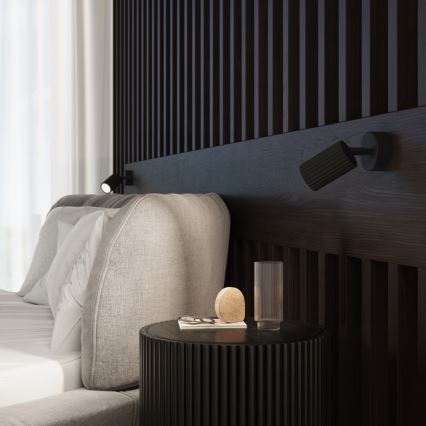 Brilagi - LED-seinavalgusti CRESTO 1xGU10/10W/230V must