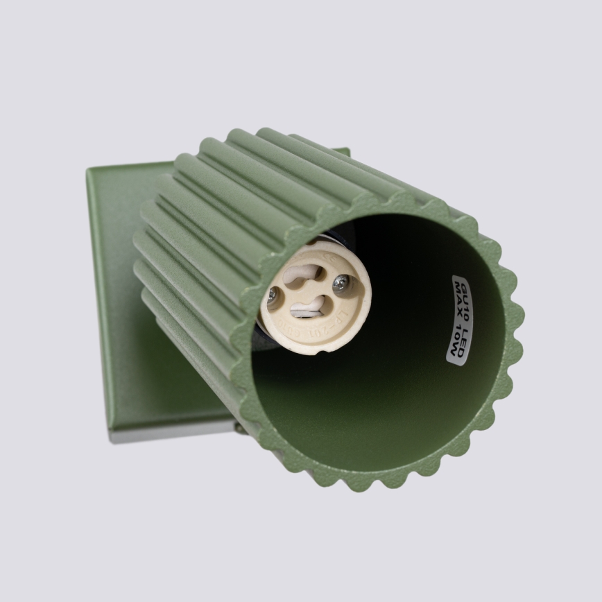 Brilagi - LED-seinavalgusti CRESTO 1xGU10/10W/230V roheline