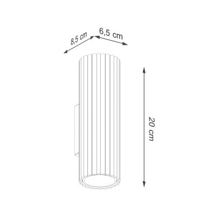 Brilagi - LED seinavalgusti CRESTO 2xGU10/10W/230V 20 cm must