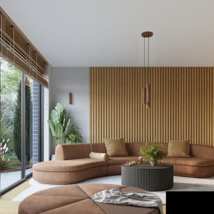 Brilagi - LED seinavalgusti CRESTO 2xGU10/10W/230V 20 cm pruun