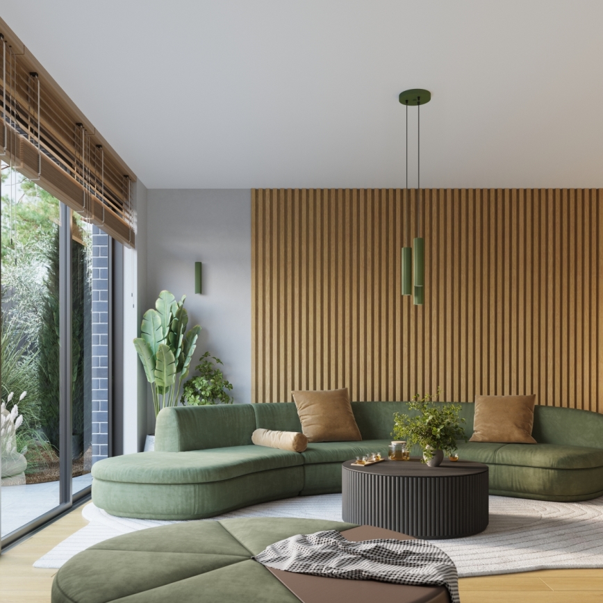 Brilagi - LED-seinavalgusti CRESTO 2xGU10/10W/230V 30 cm roheline