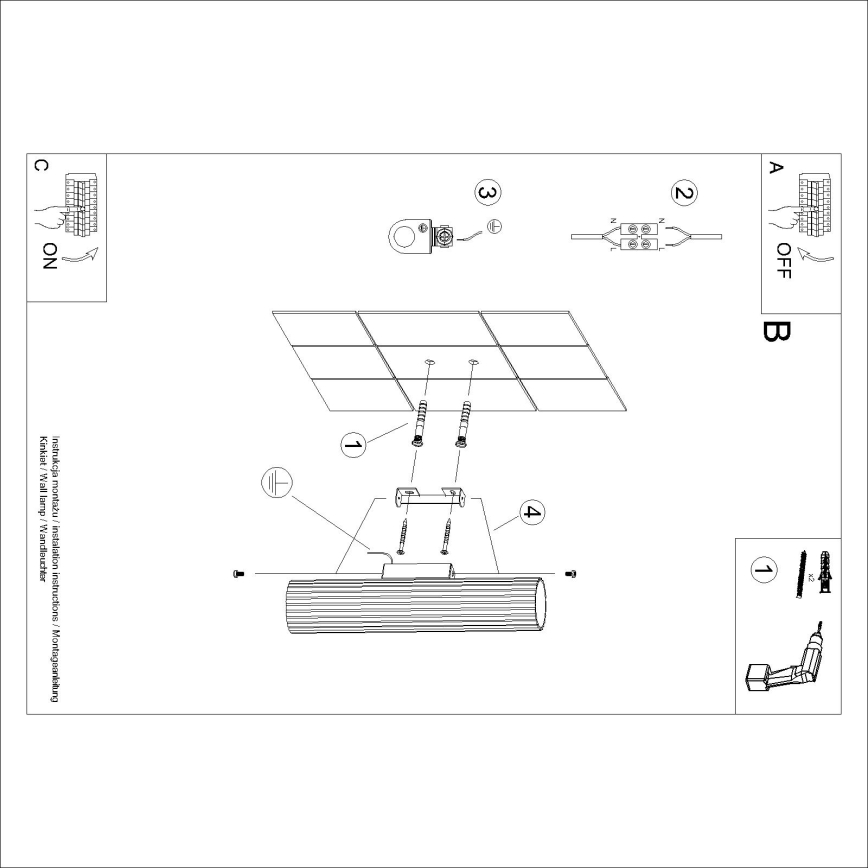 Brilagi - LED seinavalgusti CRESTO 2xGU10/10W/230V 30 cm türkiissinine