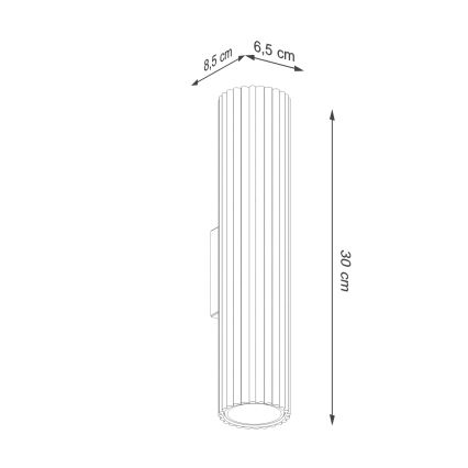 Brilagi - LED-seinavalgusti CRESTO 2×GU10/10W/230V 30 cm valge