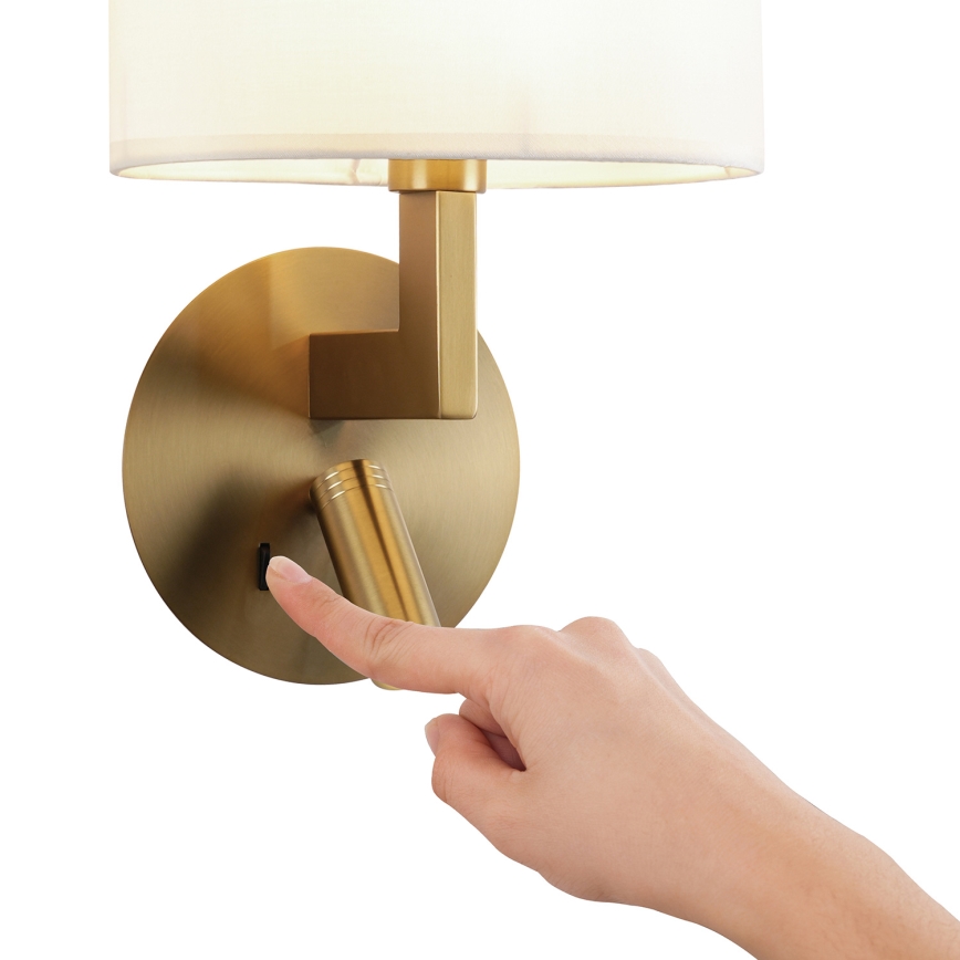 Brilagi - LED Seinavalgusti DAYA 1xE14/40W/230V + LED/3W kreemikas/kuldne
