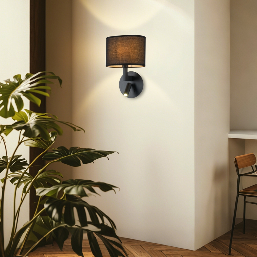 Brilagi - LED Seinavalgusti DAYA 1xE14/40W/230V + LED/3W must