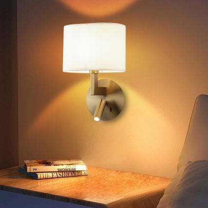 Brilagi - LED Seinavalgusti DAYA 1xE14/40W/230V + LED/3W valge/matt kroom