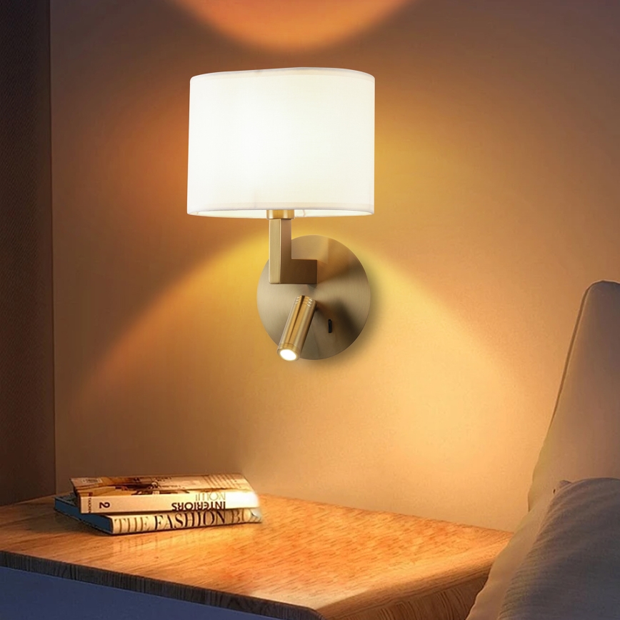 Brilagi - LED Seinavalgusti DAYA 1xE14/40W/230V + LED/3W valge/matt kroom