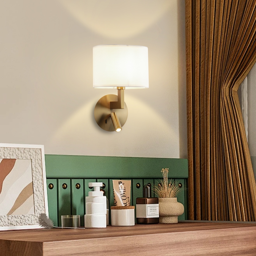 Brilagi - LED Seinavalgusti DAYA 1xE14/40W/230V + LED/3W valge/matt kroom