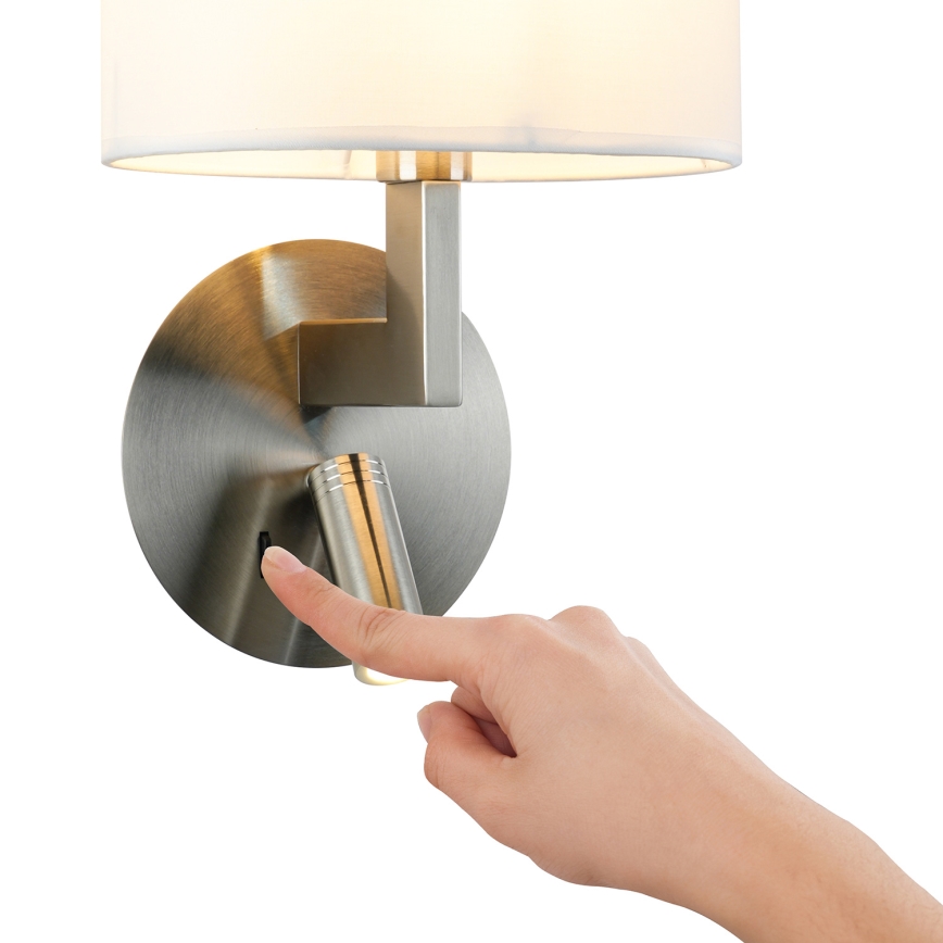 Brilagi - LED Seinavalgusti DAYA 1xE14/40W/230V + LED/3W valge/matt kroom