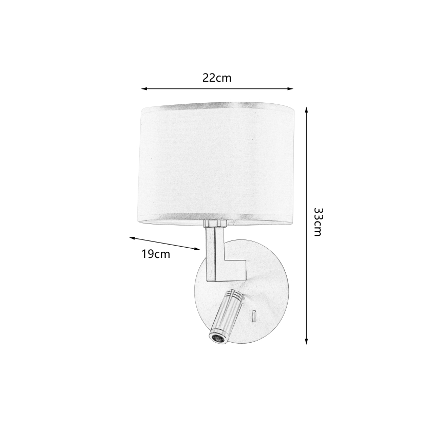 Brilagi - LED Seinavalgusti DAYA 1xE14/40W/230V + LED/3W valge/matt kroom