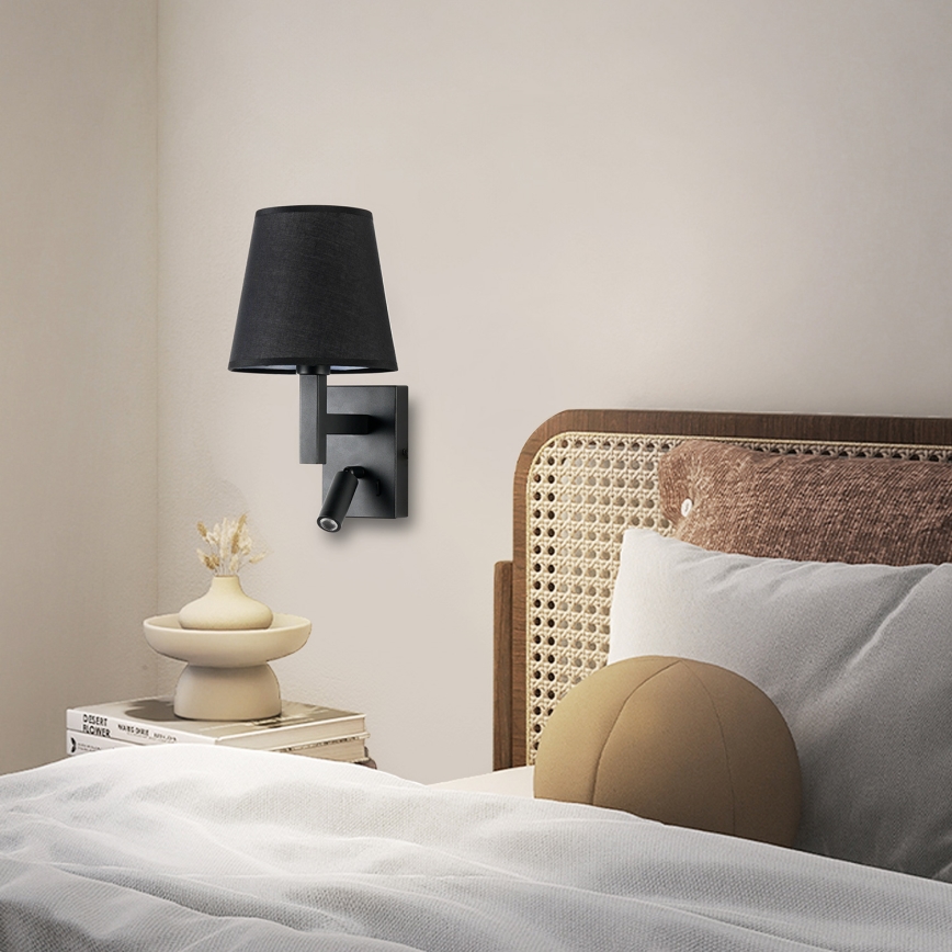 Brilagi - LED Seinavalgusti DEYA 1xE14/40W/230V + LED/3W must