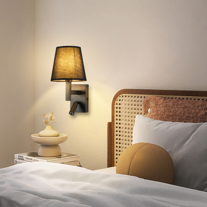 Brilagi - LED Seinavalgusti DEYA 1xE14/40W/230V + LED/3W must