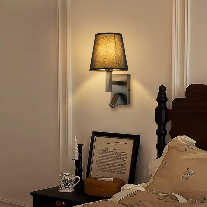Brilagi - LED Seinavalgusti DEYA 1xE14/40W/230V + LED/3W must