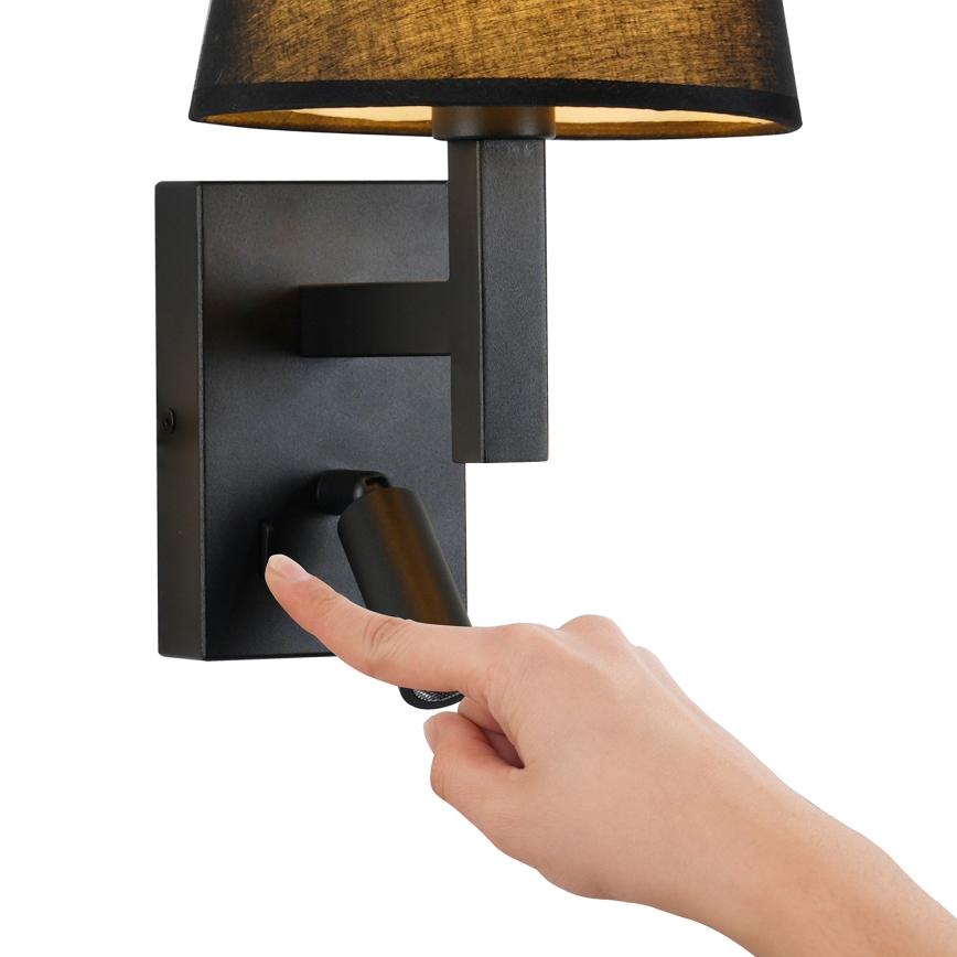 Brilagi - LED Seinavalgusti DEYA 1xE14/40W/230V + LED/3W must