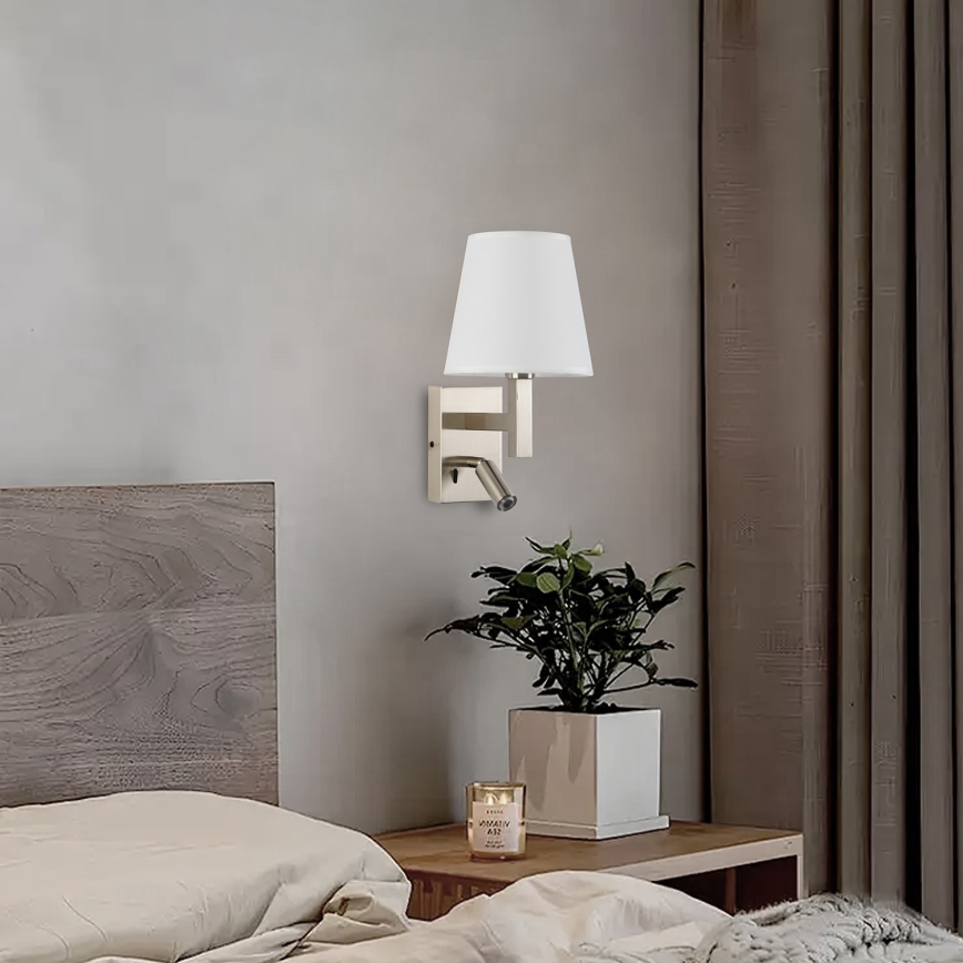 Brilagi - LED Seinavalgusti DEYA 1xE14/40W/230V + LED/3W valge/matt kroom