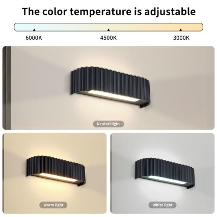BRILAGI - LED seinavalgusti FALCON MODERN LED/10W/230V 30 cm 3000/4500/6000K must
