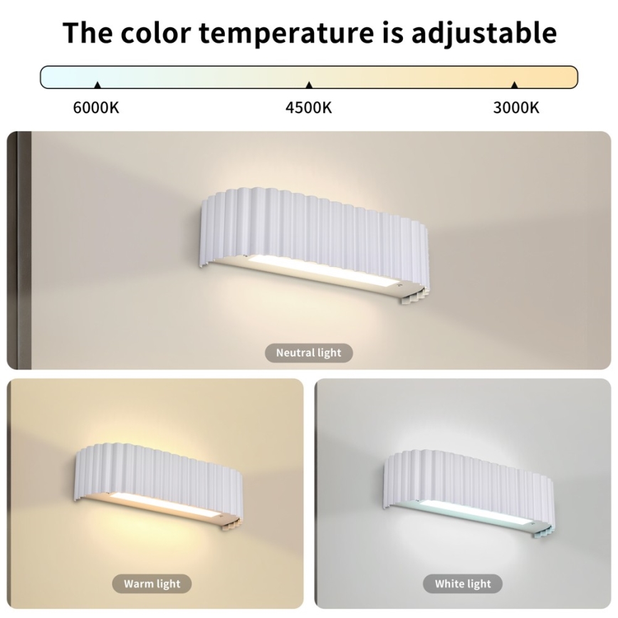 BRILAGI - LED seinavalgusti FALCON MODERN LED/10W/230V 30 cm 3000/4500/6000K valge