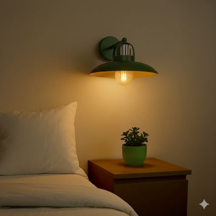 Brilagi - LED Seinavalgusti FLAMENGO 1xE27/60W/230V roheline