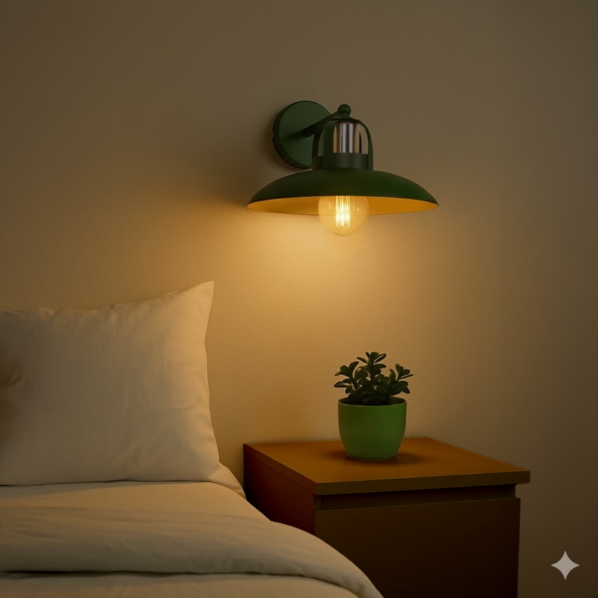 Brilagi - LED Seinavalgusti FLAMENGO 1xE27/60W/230V roheline