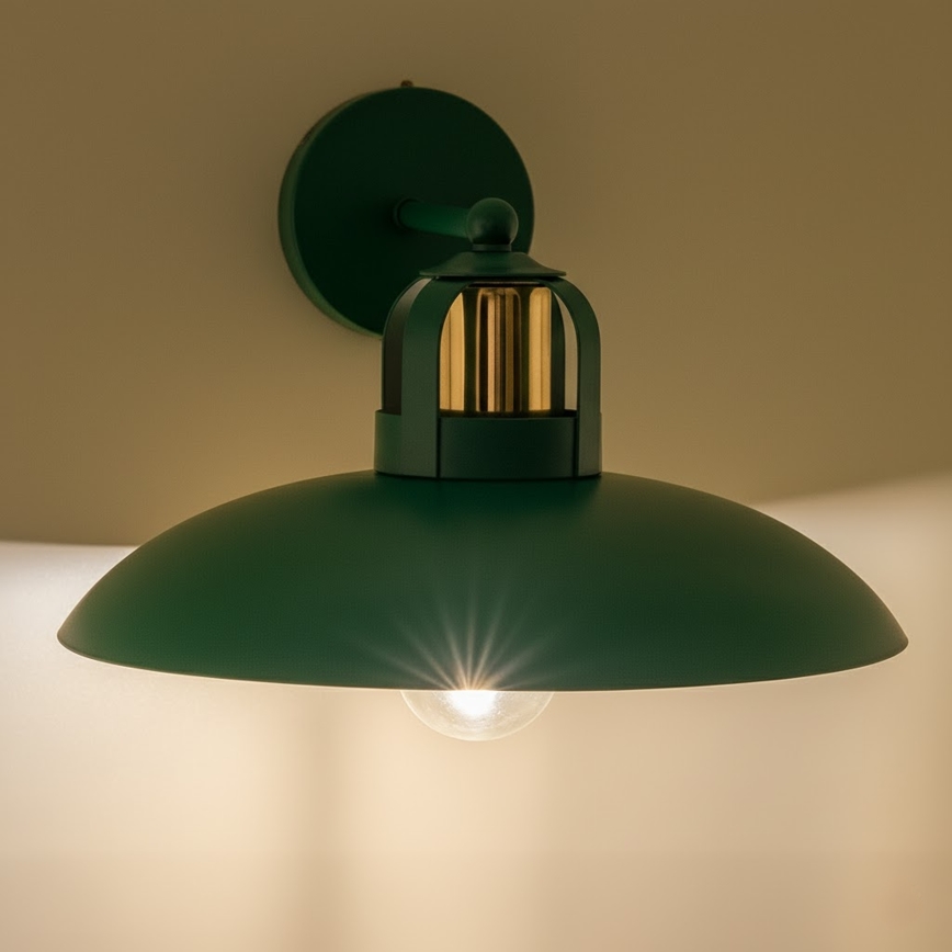 Brilagi - LED Seinavalgusti FLAMENGO 1xE27/60W/230V roheline