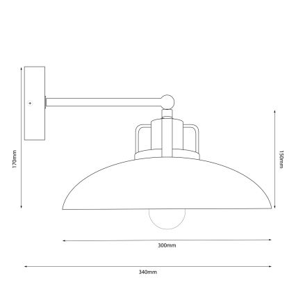 Brilagi - LED Seinavalgusti FLAMENGO 1xE27/60W/230V roheline