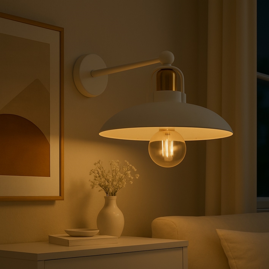 Brilagi - LED Seinavalgusti FLAMENGO 1xE27/60W/230V valge