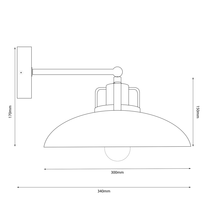 Brilagi - LED Seinavalgusti FLAMENGO 1xE27/60W/230V valge