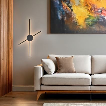 Brilagi - LED Seinavalgusti LUGO QUATTRO LED/16W/230V must