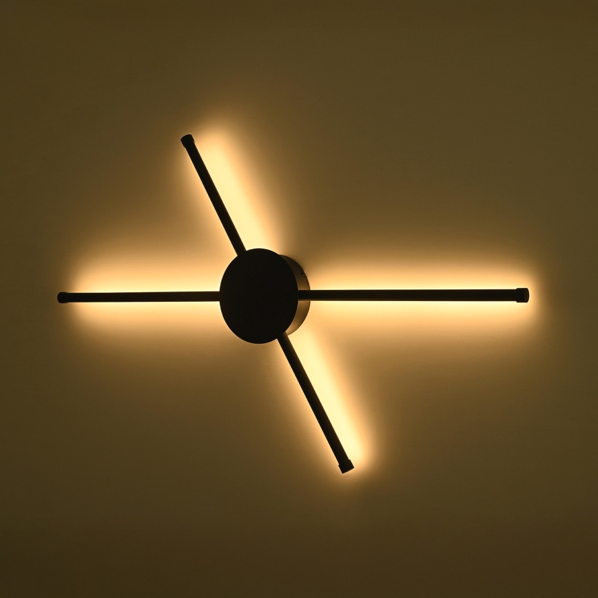 Brilagi - LED Seinavalgusti LUGO QUATTRO LED/16W/230V must
