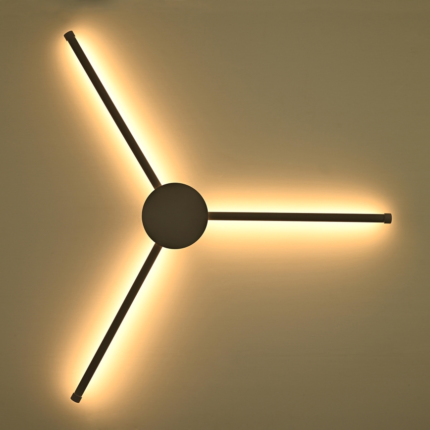 Brilagi - LED Seinavalgusti LUGO TRE LED/14W/230V must