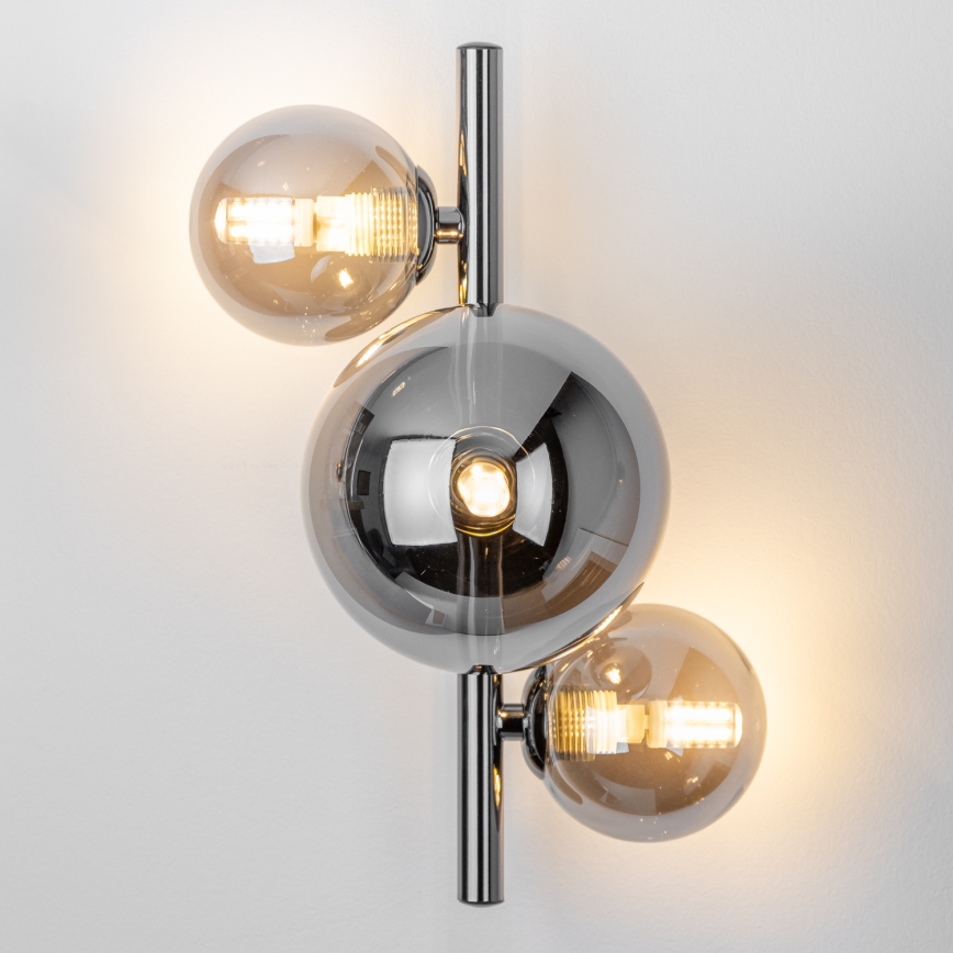 Brilagi - LED Seinavalgusti MILLA 3xG9/3W/230V läikiv kroom/suitsune