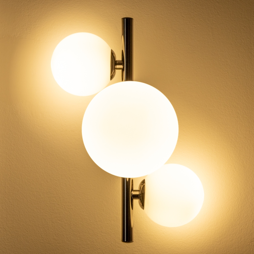 Brilagi - LED Seinavalgusti MILLA 3xG9/3W/230V läikiv kroom/valge