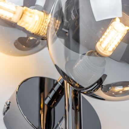 Brilagi - LED seinavalgusti MILLA 3xG9/3W/230V must kroom/suitsune