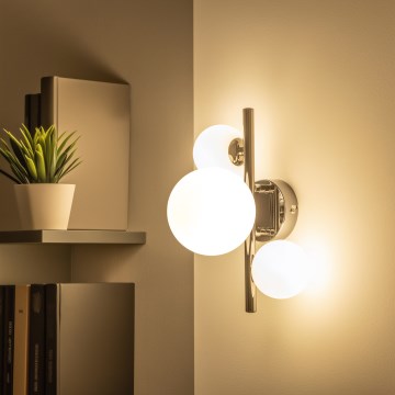 Brilagi - LED seinavalgusti MILLA 3xG9/3W/230V must kroom/valge