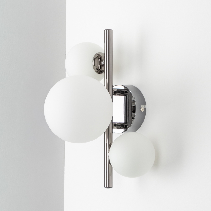 Brilagi - LED seinavalgusti MILLA 3xG9/3W/230V must kroom/valge