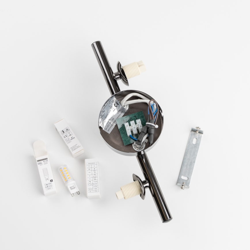 Brilagi - LED seinavalgusti MILLA 3xG9/3W/230V must kroom/valge