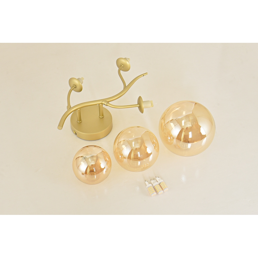 Brilagi - LED Seinavalgusti MISTEL 3xG9/3W/230V kuldne