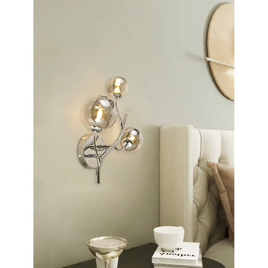 Brilagi - LED Seinavalgusti MISTEL 3xG9/3W/230V läikiv kroom/suitsune