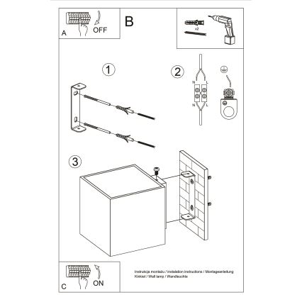 Brilagi -  LED Kohtvalgusti seinale MURO 1xG9/4W/230V must