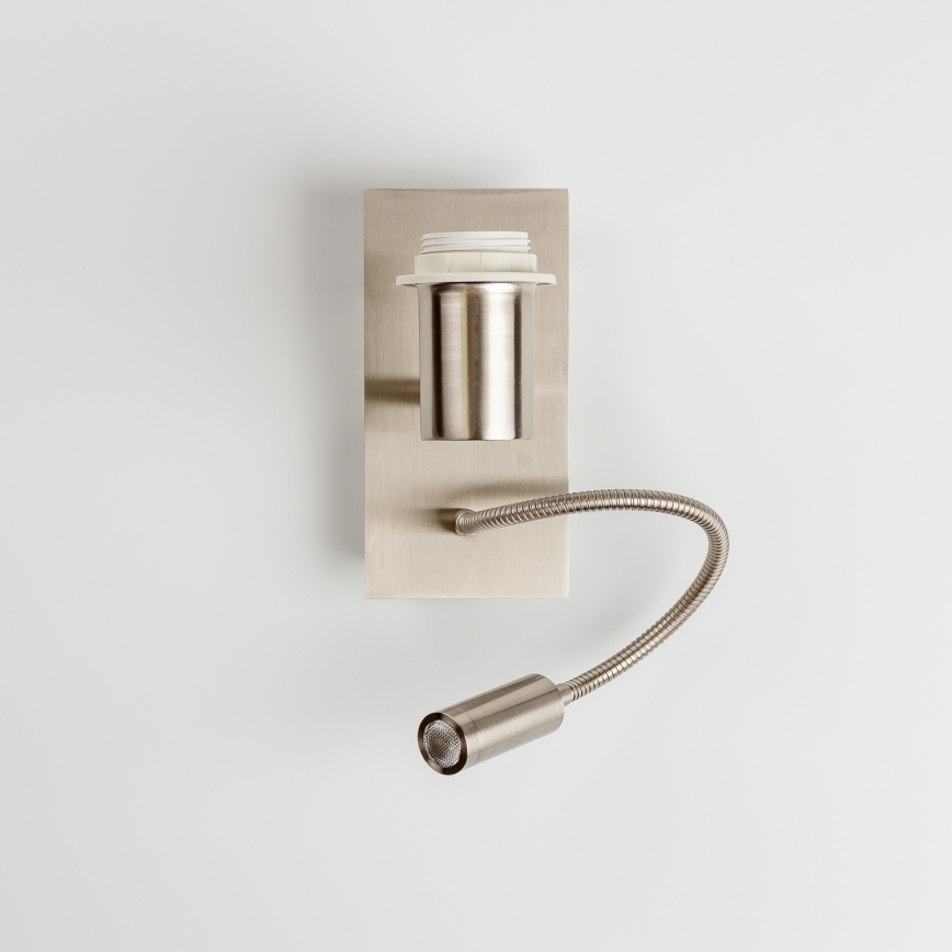 Brilagi - LED Paindlik seinalamp NUBILA 1xE27/25W/230V + LED/3W matt kroom/pruun
