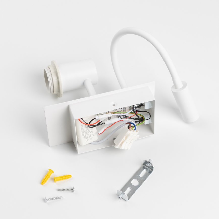 Brilagi - LED Paindlik seinalamp NUBILA 1xE27/25W/230V + LED/3W valge/roheline