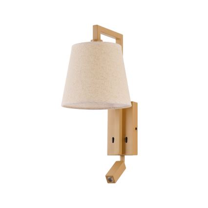 Brilagi - LED Seinavalgusti RAYA 1xE14/40W/230V + LED/3W lina/beež