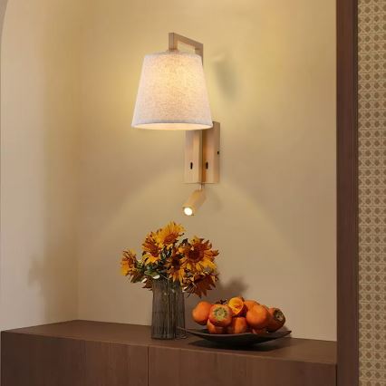 Brilagi - LED Seinavalgusti RAYA 1xE14/40W/230V + LED/3W lina/beež
