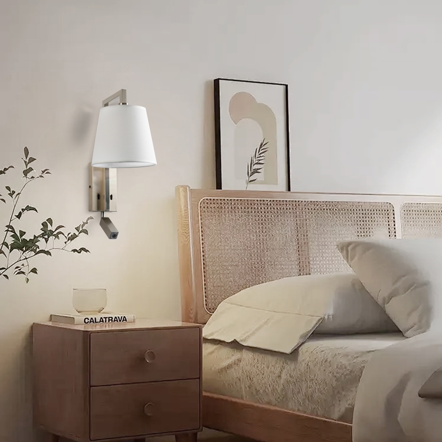 Brilagi - LED Seinavalgusti RAYA 1xE14/40W/230V + LED/3W valge/matt kroom