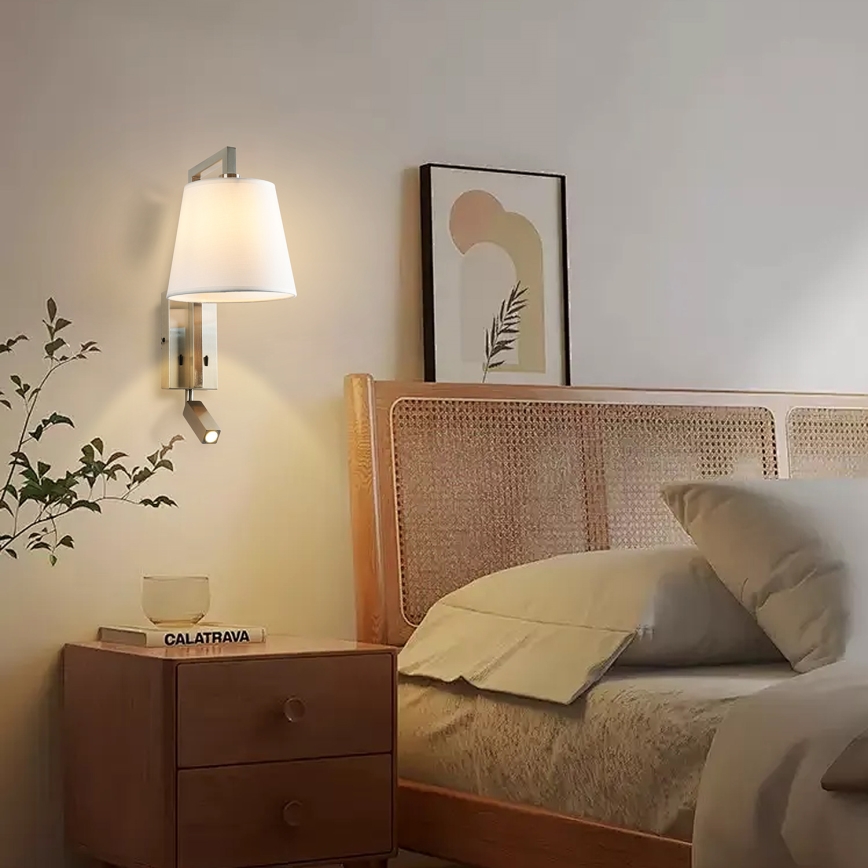 Brilagi - LED Seinavalgusti RAYA 1xE14/40W/230V + LED/3W valge/matt kroom