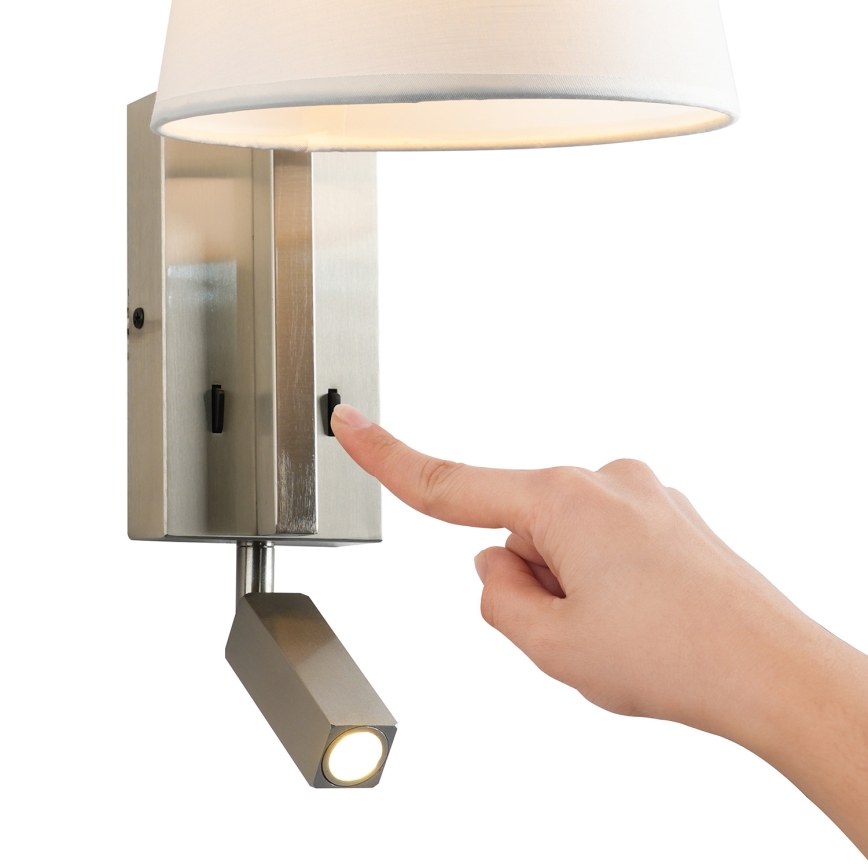 Brilagi - LED Seinavalgusti RAYA 1xE14/40W/230V + LED/3W valge/matt kroom